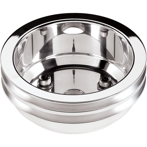 Billet Specialties Crankshaft Pulley BB Lg 2 Grv Polished