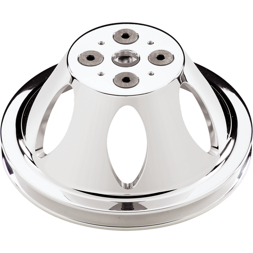 Billet Specialties Water Pump Pulley SB Sht 1 Grv Polished
