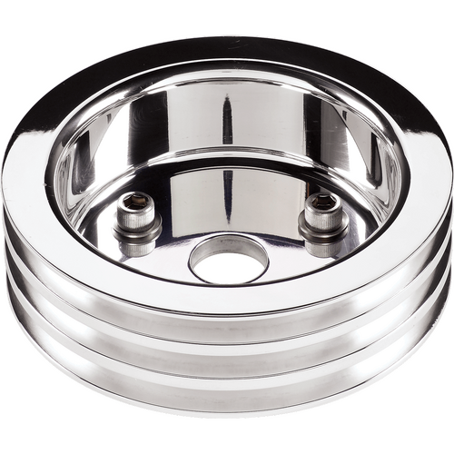 Billet Specialties Crankshaft Pulley BB Sht 3 Grv Polished