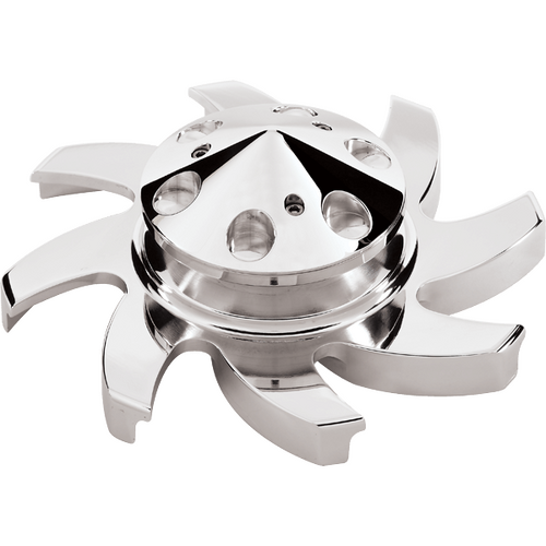 Billet Specialties Alternator Fan & Pulley With Nose Cone Polished