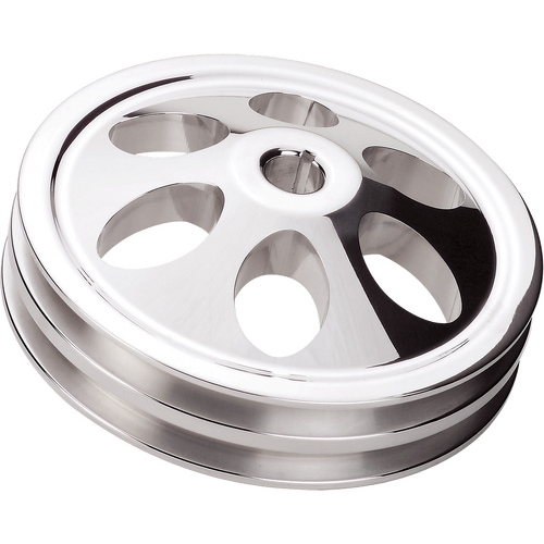 Billet Specialties Power Steering Pulley 2 Grv Keyway ('66-'74)