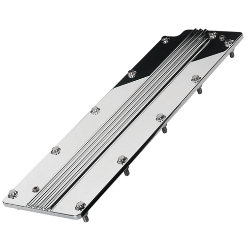 Billet Specialties Valley Cover Plate Gen 4 LS Ribbed Polished