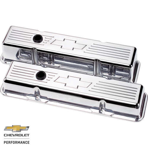 Billet Specialties Valve Cover SB Tl Bowtie Polished