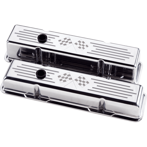 Billet Specialties Valve Cover Chevy SB Tl Flg Polished