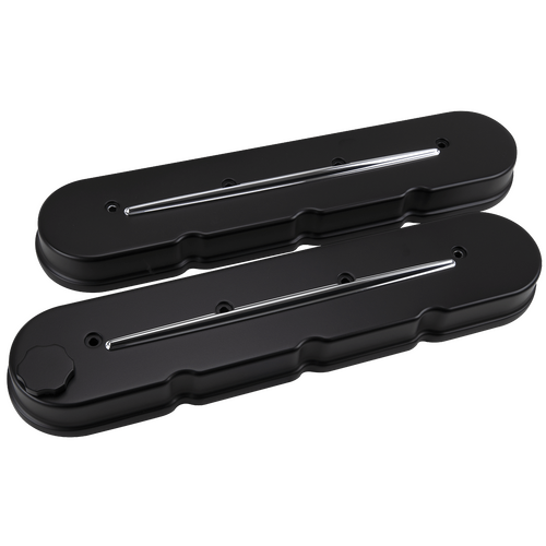 Billet Specialties Valve Cover LS Steeringeamline Black/Polished