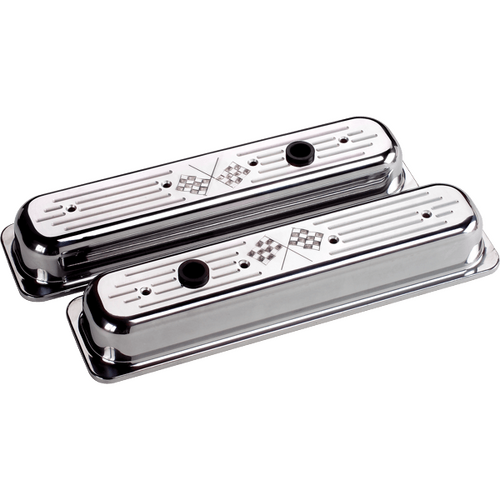 Billet Specialties Valve Cover Chevy SB Sht Ctrblt Flg Polished