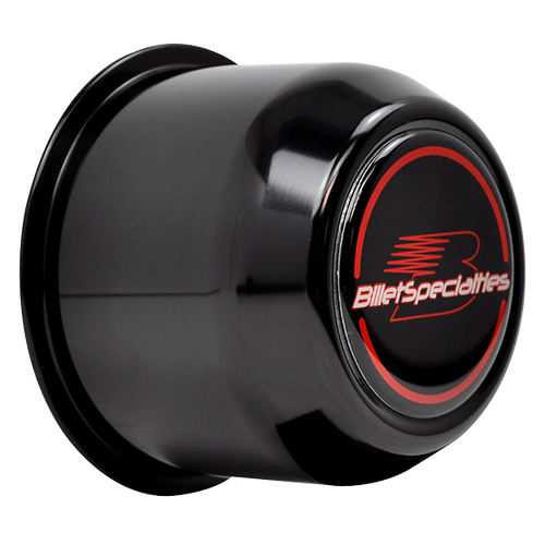 Billet Specialties Center Cap Push Thru 3.189 Cb Black 2-1/2" Tall
