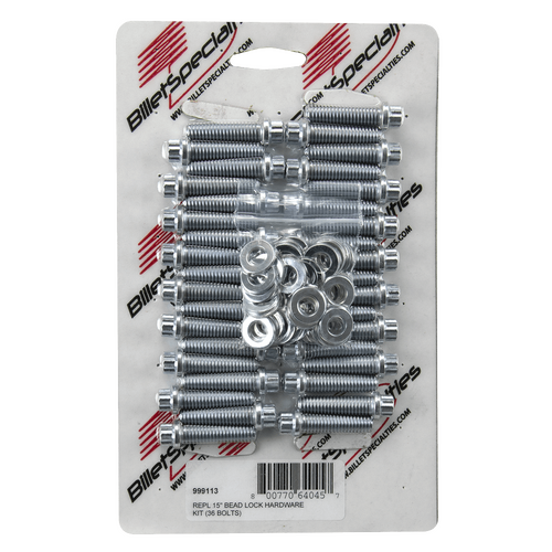 Billet Specialties Replacement 15" Bead Lock Hardware Kit (36 Bolts)