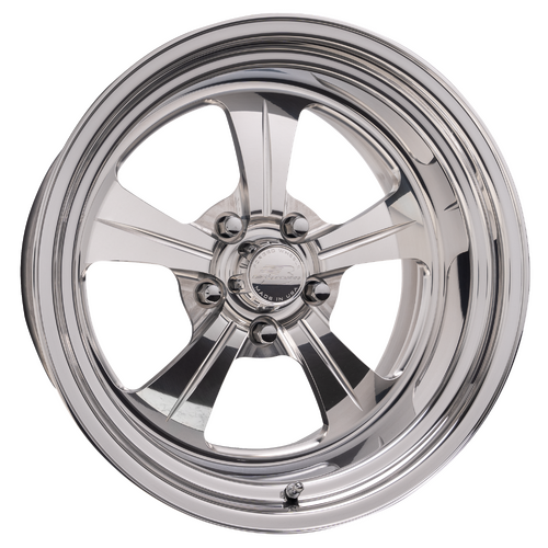 Billet Specialties Fineline Wheel, 15x8 in., 5x4.75 Bolt Pattern, 5 in. Backspace, Polished