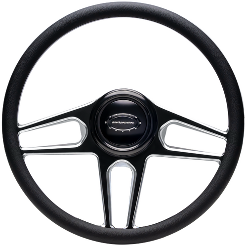 Billet Specialties Steering Wheel 1/2 Wrap 15.5" Tec 5 Black Cont Cut