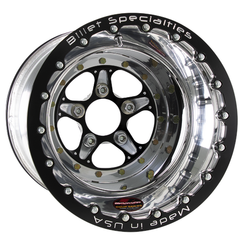 Billet Specialties Comp 5 Double Beadlock Wheel, 15x16 in., 5x4.75 Bolt Pattern, 4.5 in. Backspace,
