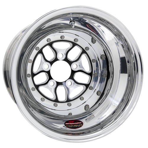 Billet Specialties Comp 7 Wheel, 15x11 in., 5x4.5 Bolt Pattern, 4 in. Backspace, Black