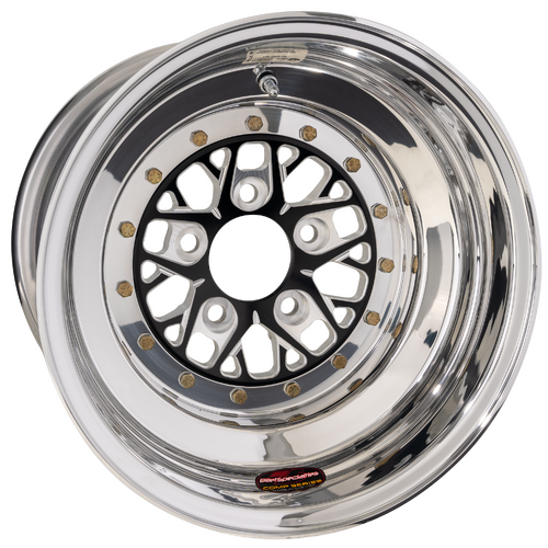 Billet Specialties Comp 8 Wheel, 15x10 in., 5x4.5 Bolt Pattern, 5 in. Backspace, Black