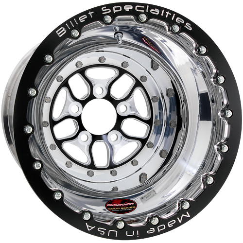 Billet Specialties Comp 7 Single Beadlock Wheel, 15x11 in., 5x4.5 Bolt Pattern, 4.5 in. Backspace, B