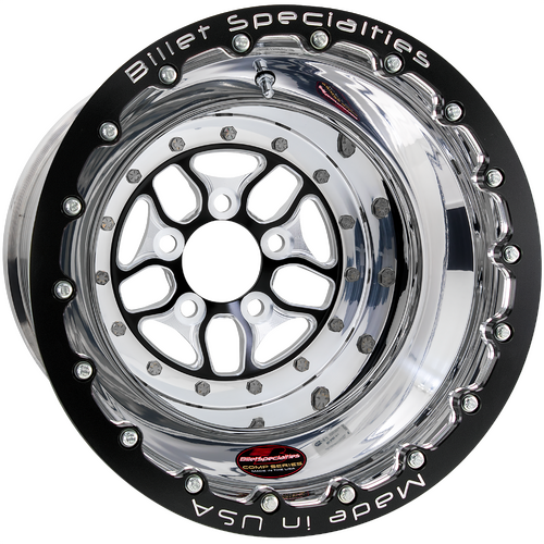 Billet Specialties Comp 7 Single Beadlock Wheel, 15x14 in., 5x4.5 Bolt Pattern, 5.5 in. Backspace, B