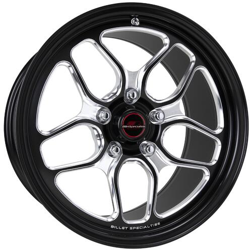Billet Specialties Win Lite DP Wheel, 17x10 in., 5x115 Bolt Pattern, 6.5 in. Backspace, Black