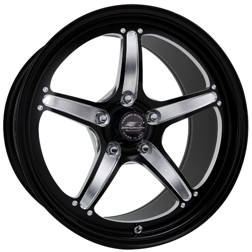 Billet Specialties Street Lite DP Wheel, 17x10 in., 5x4.5 Bolt Pattern, 7.5 in. Backspace, Black