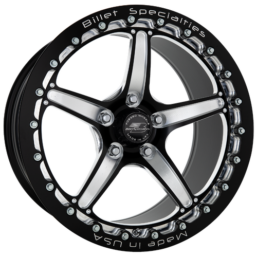 Billet Specialties Street Lite DP Single Beadlock Wheel, 17x10 in., 5x120 Bolt Pattern, 6.95 in. Bac