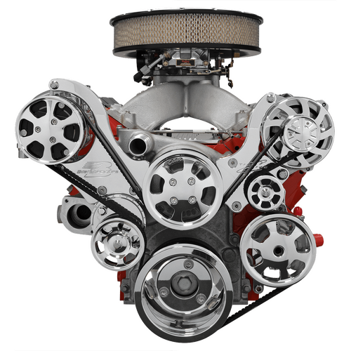 Billet Specialties Serpentine System Black LS1/2/3/6 Chevy Top Mount With Power Steering & Ac Premiu