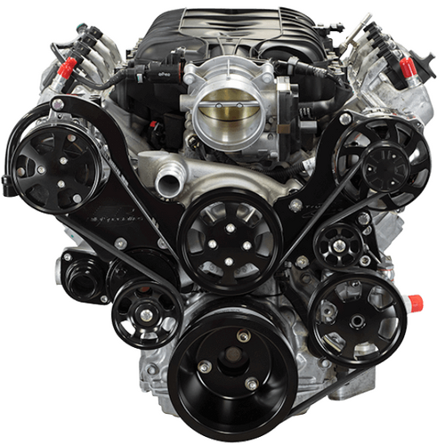 Billet Specialties Serpentine System Black Gm Lt1 With Power Steering & Ac