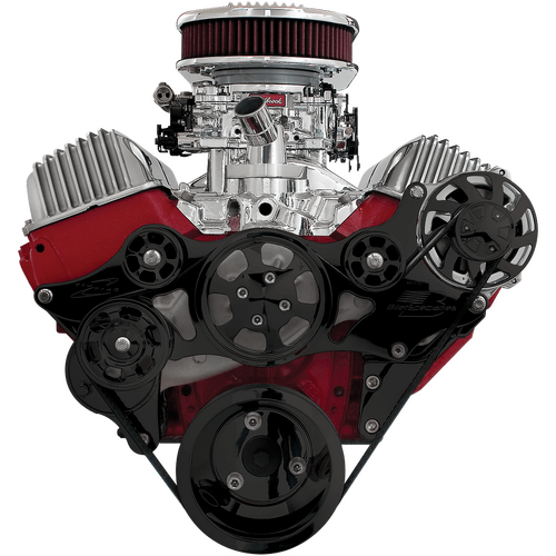 Billet Specialties Serpentine System Black 348/409 Chevy No/ Power Steering No Air Conditioning