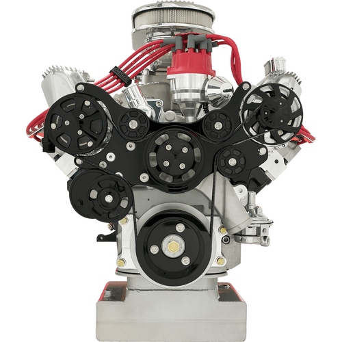 Billet Specialties Serpentine System Black Fe Ford No Power Steering With Air Conditioning