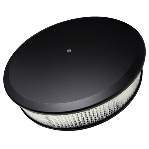 Billet Specialties Air Cleaner 14" Rd Plain Black