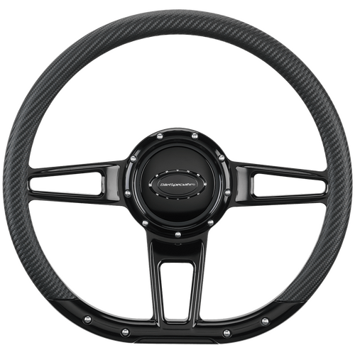 Billet Specialties Steering Wheel 14" D-Shape Formula Black