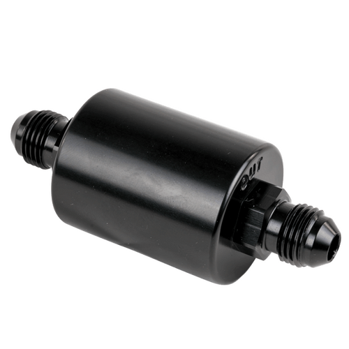 Billet Specialties In-Line Fuel Fltr -6 An Ends Black