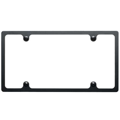 Billet Specialties License Plate Frame Plain Slim-Line Black