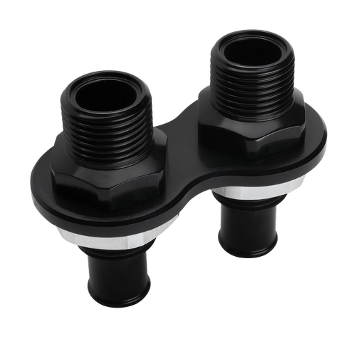 Billet Specialties Heat Bulkhead Push-On 2-Port Black