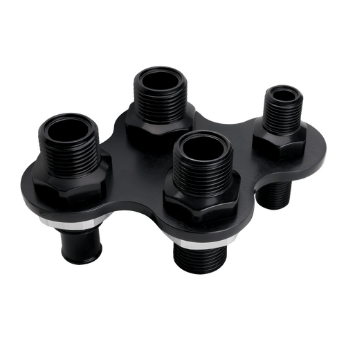 Billet Specialties Air Conditioning & Heat Bulkhead Push-On 4-Port
