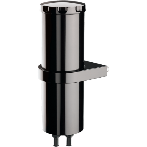 Billet Specialties Overflow Tank 8.75" Black Smth With Bracket