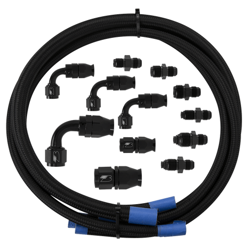 Billet Specialties Hose Kit - Power Steering With Remote Resvr Black