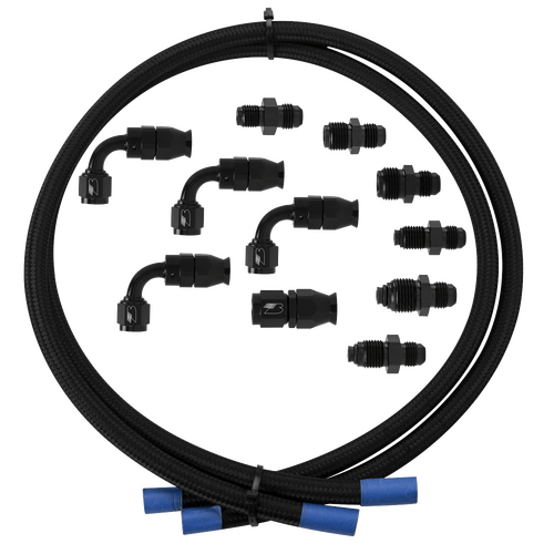 Billet Specialties Hose Kit - Power Steering With Pump Mount Resvr Black
