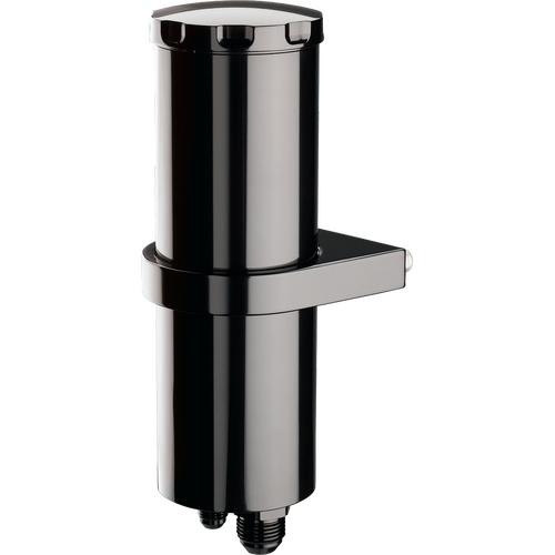 Billet Specialties Power Steering Resv With Bracket Black Smth