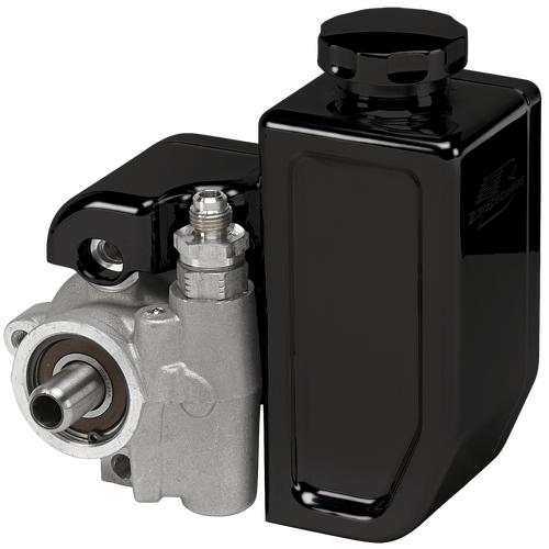 Billet Specialties Power Steering Reservoir Pump Mounted Black
