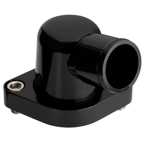 Billet Specialties T-Stat Hsg Black Swvl 15 Deg Chev Appl
