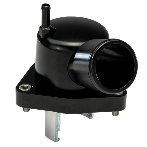 Billet Specialties T-Stat Hsg Swvl 15 Deg Lt Chev Appl Black