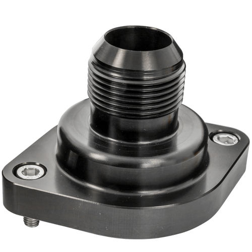 Billet Specialties Thermostat Housing -16 An Straight-Out LS Appl Black