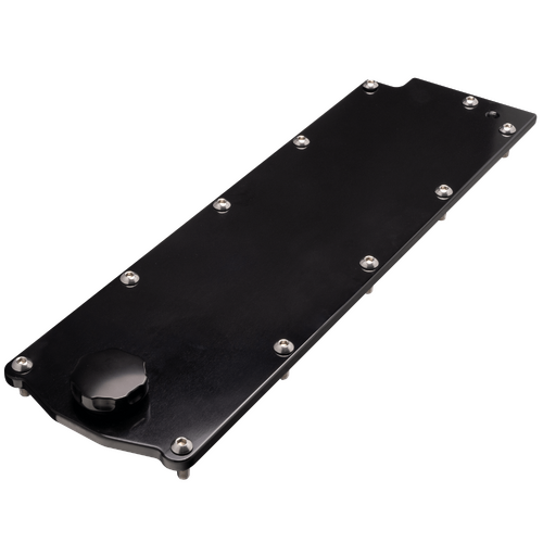 Billet Specialties Valley Cover LS Gen 4 With Outil Fill Cap Black