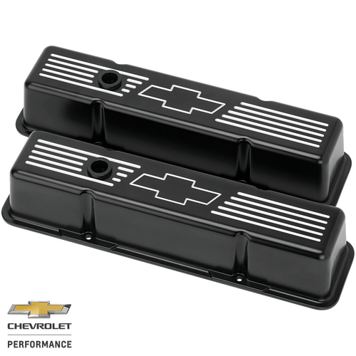 Billet Specialties Valve Cover SB Tl Bowtie Black