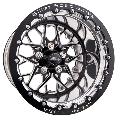 Billet Specialties Redline Double Beadlock Wheel, 15x10 in., 5x4.75 Bolt Pattern, 5.5 in. Backspace,