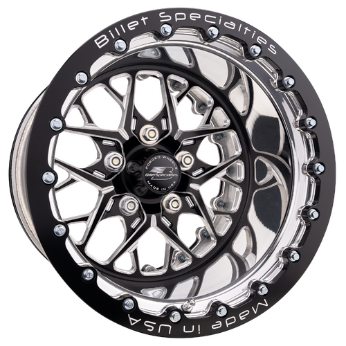 Billet Specialties Redline Double Beadlock Wheel, 15x12 in., 5x4.75 Bolt Pattern, 4.5 in. Backspace,
