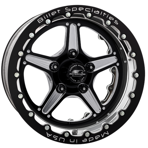 Billet Specialties Street Lite Double Beadlock Wheel, 15x12 in., 5x4.75 Bolt Pattern, 4.5 in. Backsp