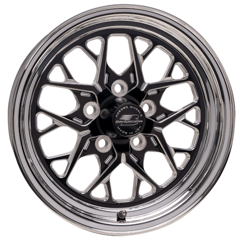 Billet Specialties Redline Wheel, 15x4 in., 5x4.75 Bolt Pattern, 1.625 in. Backspace, Black