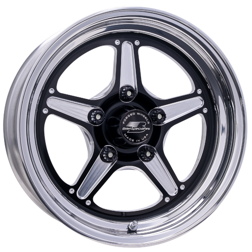 Billet Specialties Street Lite Wheel, 15x3.5 in., 5x4.5 Bolt Pattern, 1.75 in. Backspace, Black