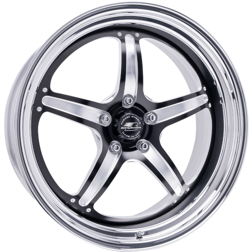 Billet Specialties Street Lite Wheel, 17x10 in., 5x115 Bolt Pattern, 5.125 in. Backspace, Front, Bla