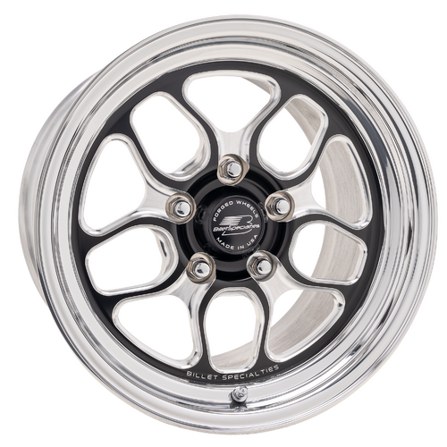 Billet Specialties Win Lite LT Wheel, 15x10 in., 5x5 Bolt Pattern, 5.5 in. Backspace, Black
