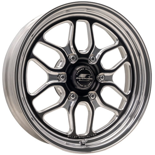 Billet Specialties Win Lite 6 LT Wheel, 17x8 in., 6x5 Bolt Pattern, 5.25 in. Backspace, Black